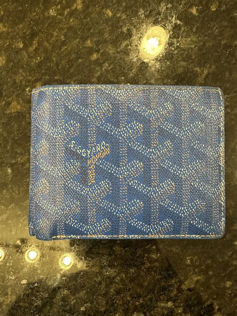 goyard sky blue wallet|victoire wallet cost.